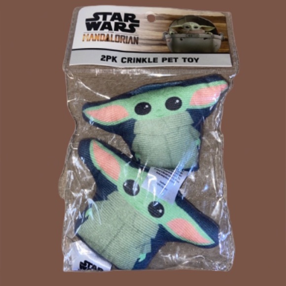 Star Wars Other - Star Wars Grogu Plush Pet Toy Duo in Green and Navy with Pink Ears